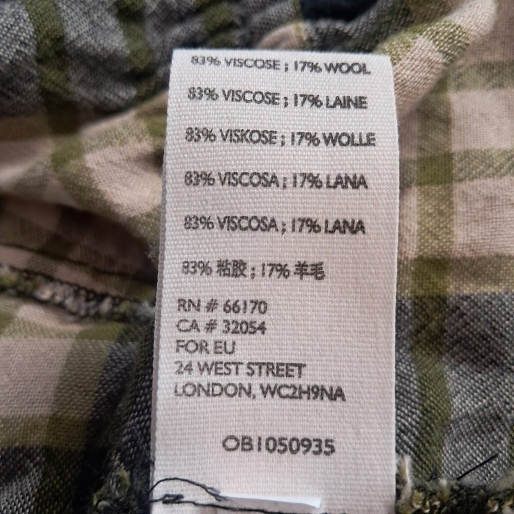 WE THE FREE S Pacific Dawn Drawstring Top Black Plaid Ruched Sleeve Raw Hem Snap - Picture 9 of 9